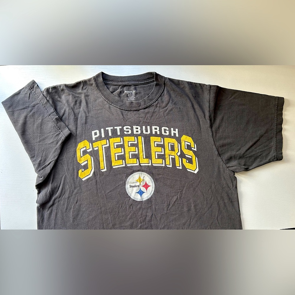 Men’s Vintage Black Yellow Pittsburgh Steelers T shirt Sz M